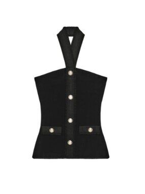 STRETCH CONTOURING HALTER TOP
